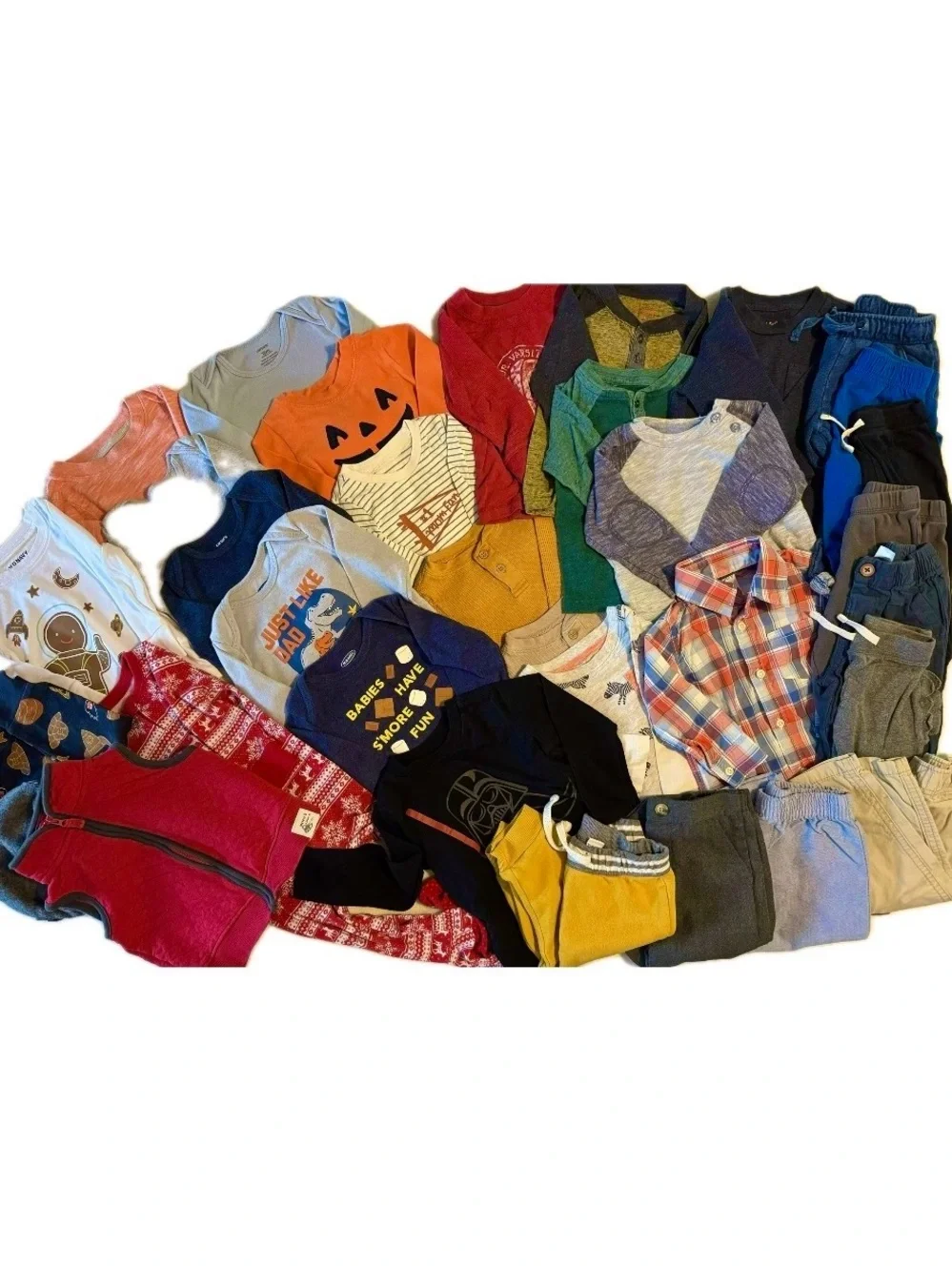 Huge Lot Baby Boy Cool Weather 6-18M Pants Tops 33 pcs Carter’s Old Navy